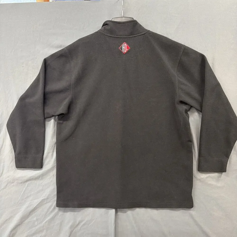 Harley Davidson Black Red Embroidered Long Sleeve Zip Sweatshirt SZ XL